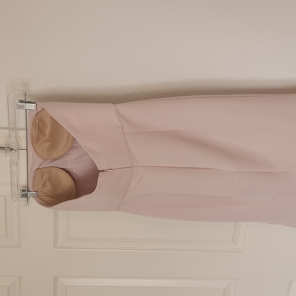 Amsale Agnes Maxi Strapless Dress In Ballet Pink Sz 6 - Picture 16 of 16